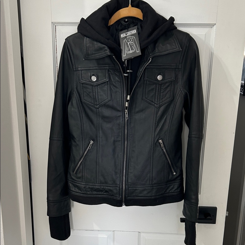 Tralee Black Bomber Women’s Leather Jacket